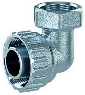 Caleffi Dirtmagslim Verschraubung F0000439 Technopolymer, 3/4" AG, für Schlammabscheider, gebogen