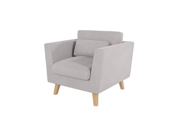 Fauteuil en microfibre argent