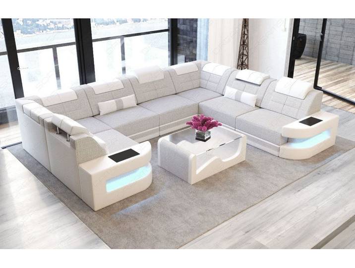 Wohnlandschaft Como U-Form aus Stoff