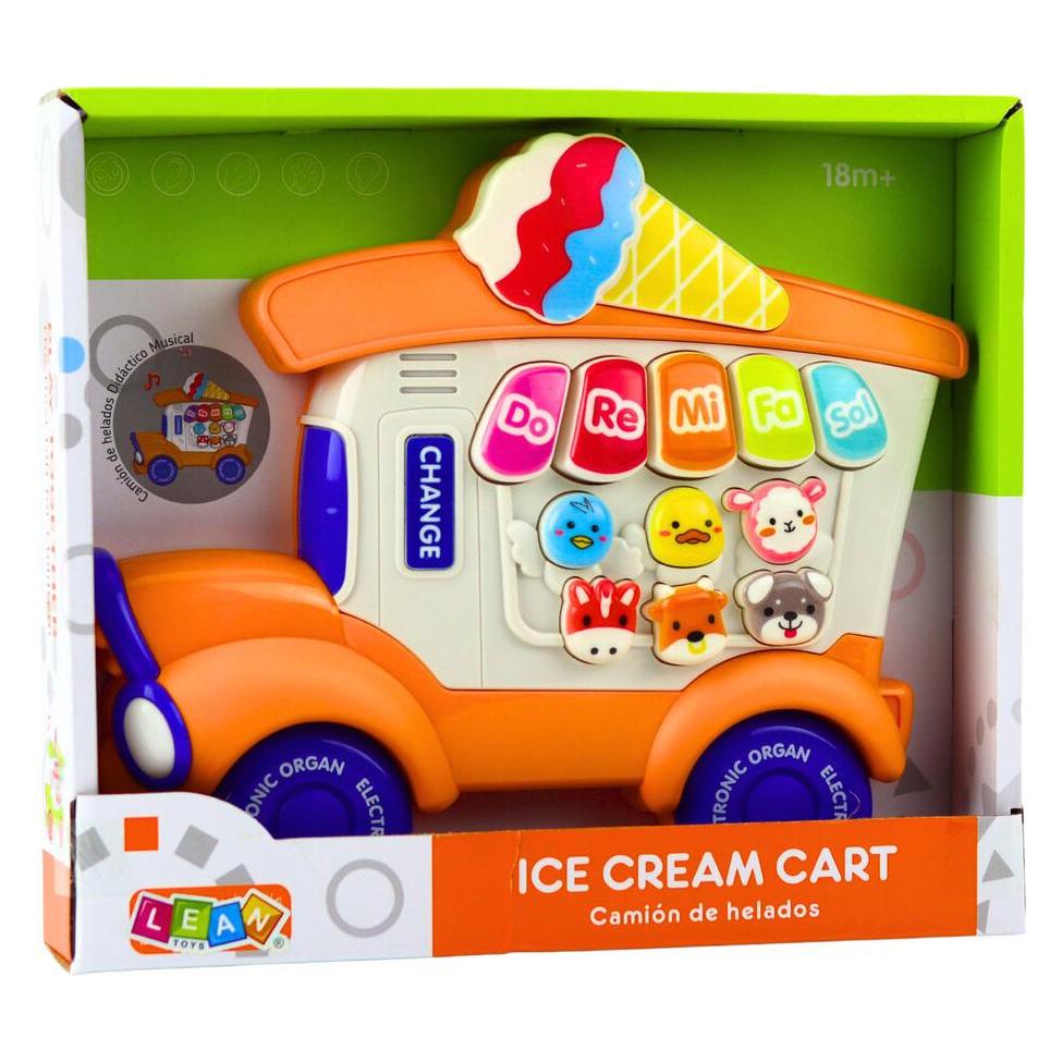 Lean Toys Lean Pädagogisches Elektrisches Klavier Für Kleinkinder Eisdiele Orange (65614723)