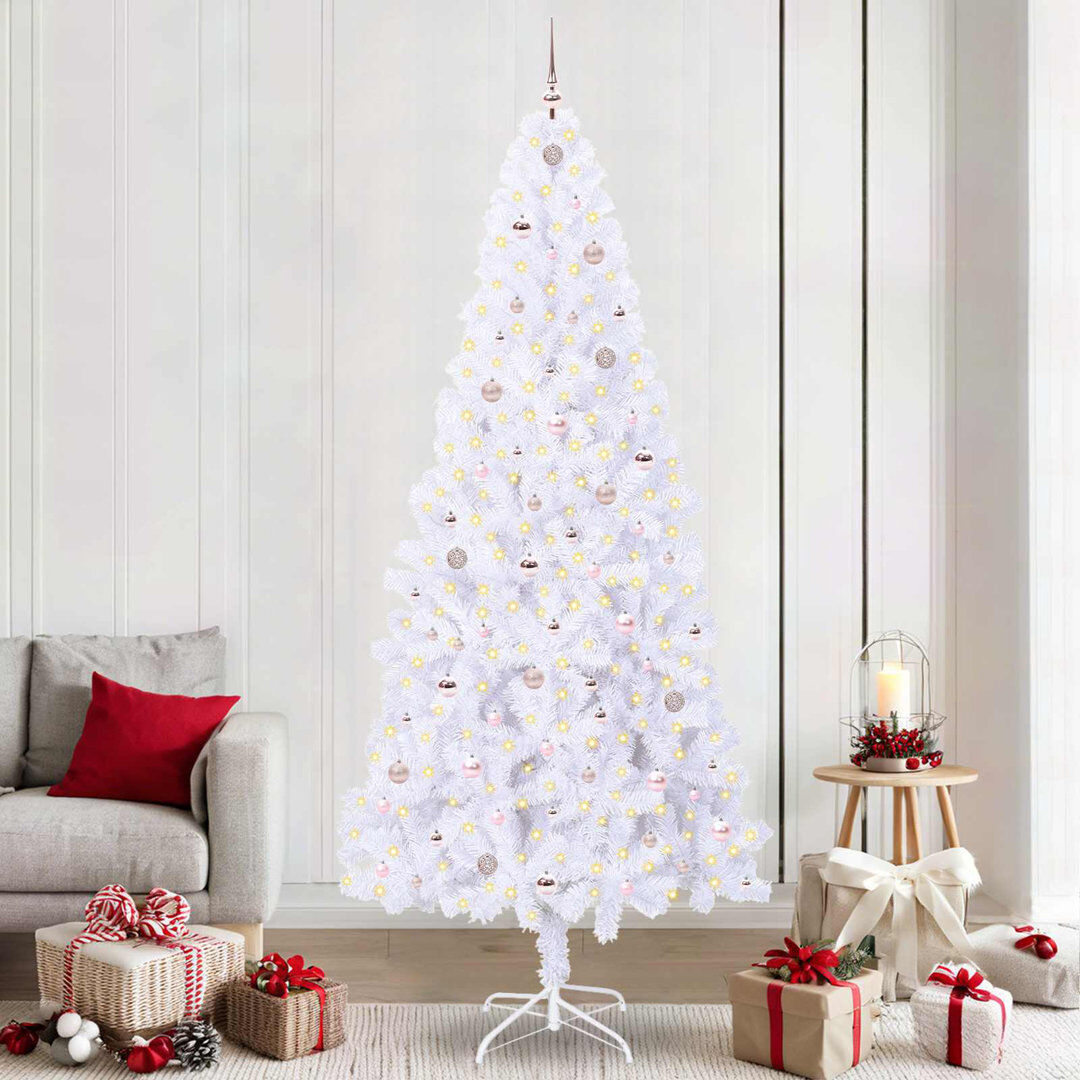 Metro Lighted Artificial Christmas Tree Pink 240cm H