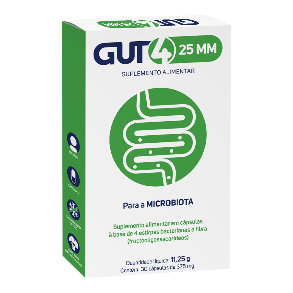 Laboratórios Vitória Suplemento alimenticio Gut 4 25 Mm 30&nbsp;caps.