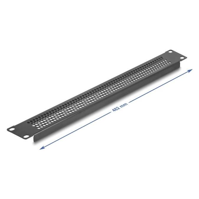 Delock 19" Blindpanel mit runden Löchern 1 HE schwarz (67035)