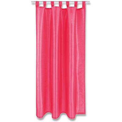 Arsvita Blickdichte Pinke Gardine Alessia mit Schlaufen in 140x175cm ( BxL ), in vielen Größen und Farben