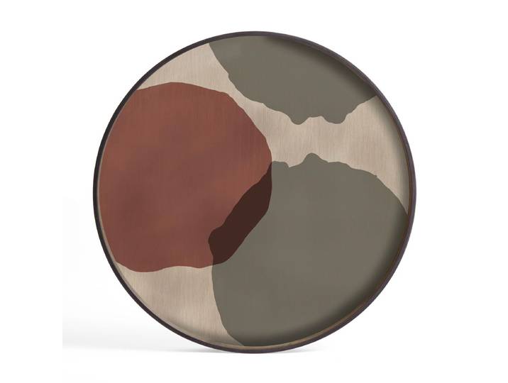 Ethnicraft Overlapping Dots Tablett Glas