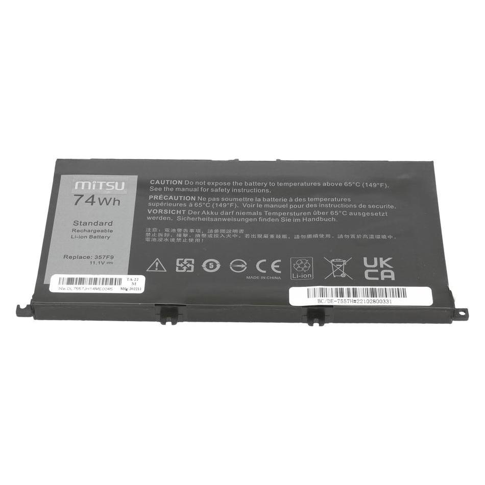 Mitsu Dell Inspiron 357F9 5577 7557 (6600 mAh) (BC/DE-7557H)