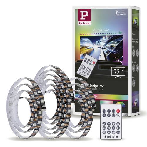Paulmann TV Strips 75 Zoll 78882 LED-Streifen-Basisset mit USB-Anschluss 5V 3.1m RGB 1 Set
