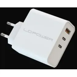 LC-Power LC-GAN-65 Ladegerät für Mobilgeräte Universal Weiß AC Schnellladung Drinnen