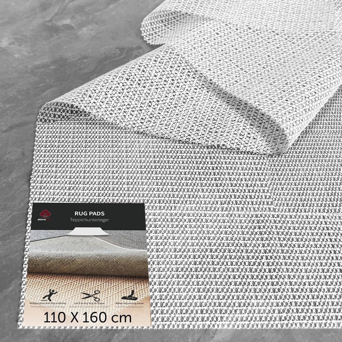 Multifunctionele antislipmat voor tapijt, 110 x 160 cm