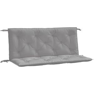 vidaXL Auflage 361679, aus Oxford-Gewebe, für Gartenbänke, mit Rückenkissen, 120x50 cm, grau