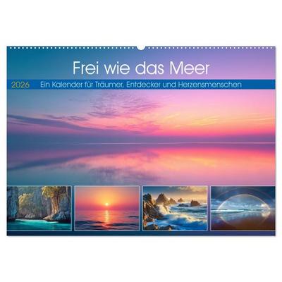 Frei wie das Meer (Wandkalender 2026 DIN A2 quer), CALVENDO Monatskalender