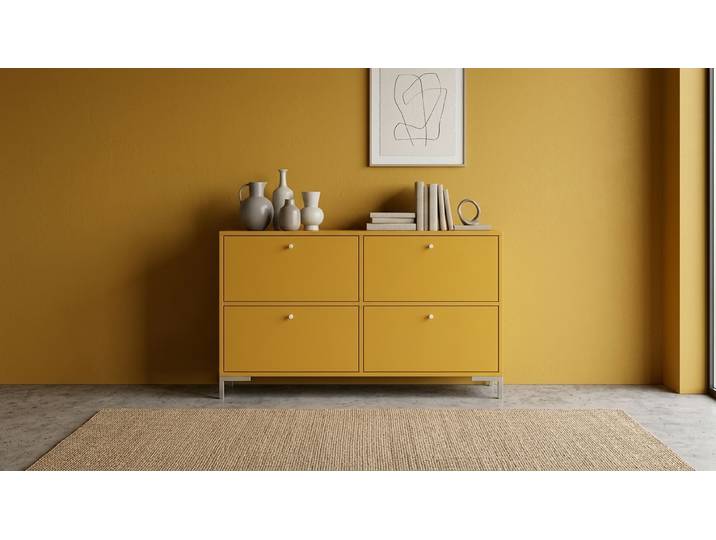 Gelbes Sideboard nach Maß MDF Lackiert Verkehrs­gelb