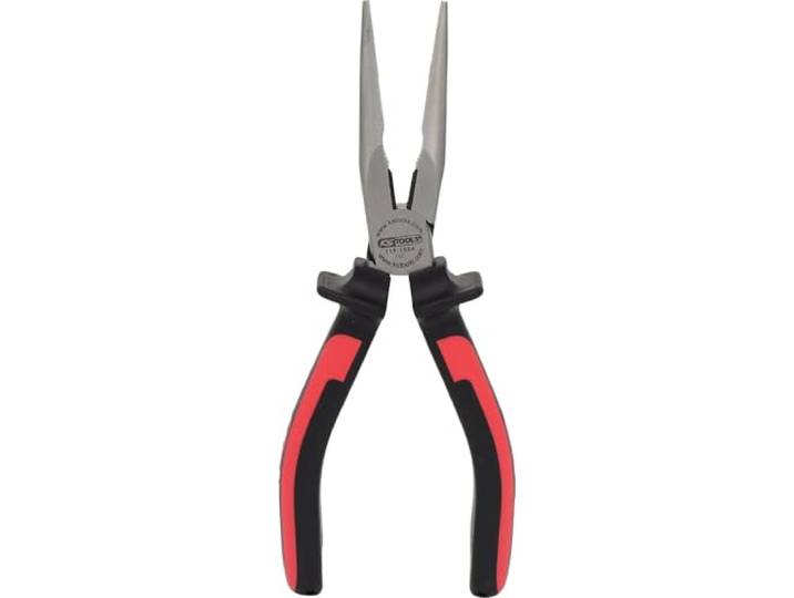 KS Tools 115.1024 Pince à bec demi-ronds KS\, à poignées bi-composants Pince à bec demi-rond à poignées bi-composants\, L.200 mm\, chrome vanadium