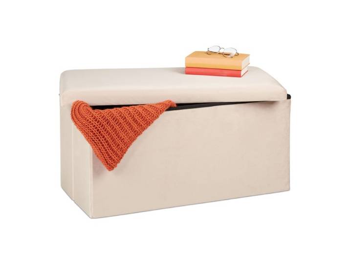 Relaxdays Banquette pliable en velours