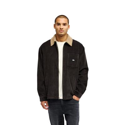 Bomberjacke QUIKSILVER "Dna Sherpa Harrington", Herren, Gr. S, schwarz (tarmac), Obermaterial: 100% Polyester., Jacken Bomberjacke