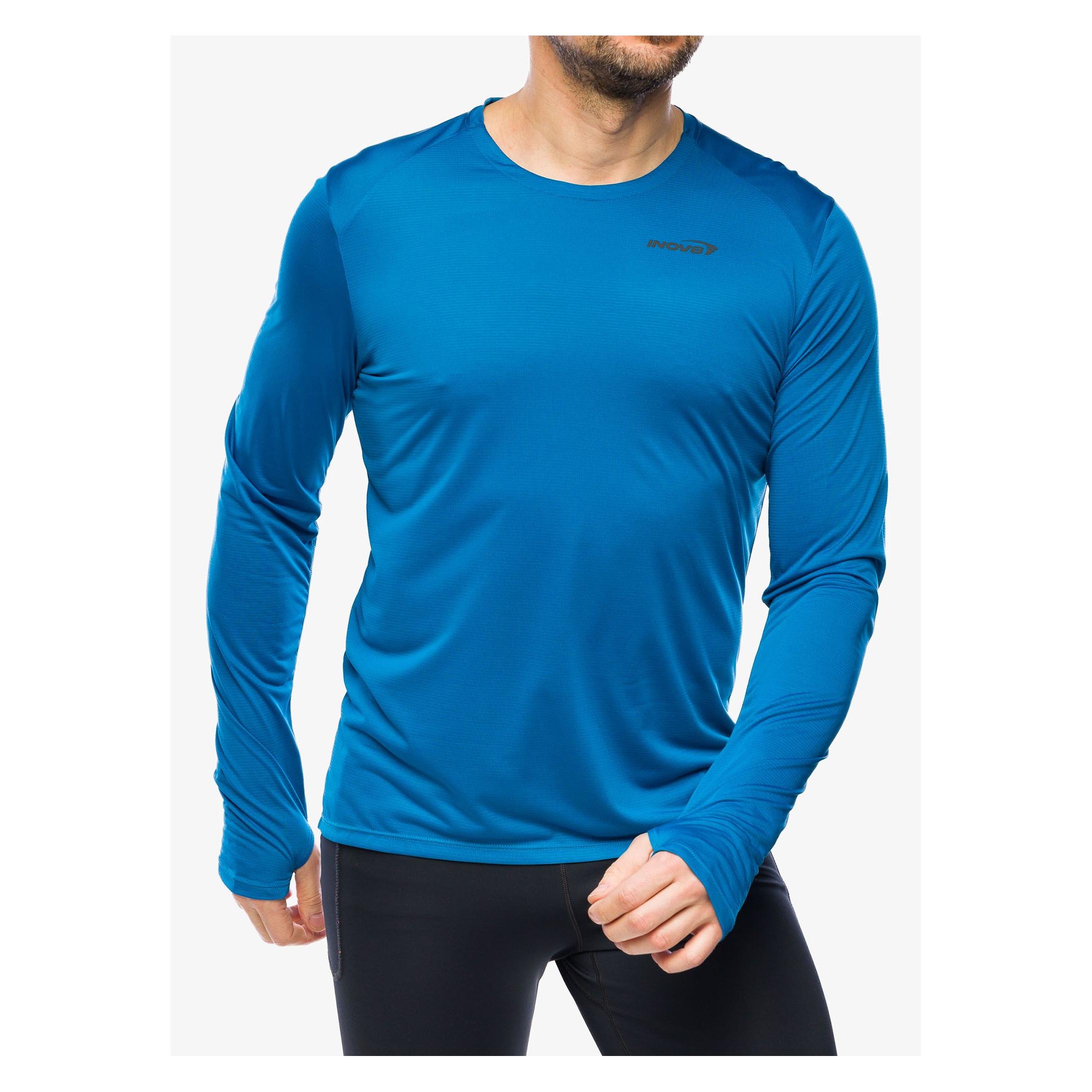 No Name Laufshirt Inov-8 Performance Long Sleeve - blau/dunkelblau (S) (555463)