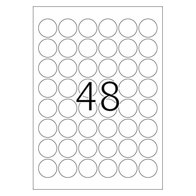 Herma Etiketten 30mm weiss 25 Bl. 1200 Stück umlaufender Rand 4387 (4387)