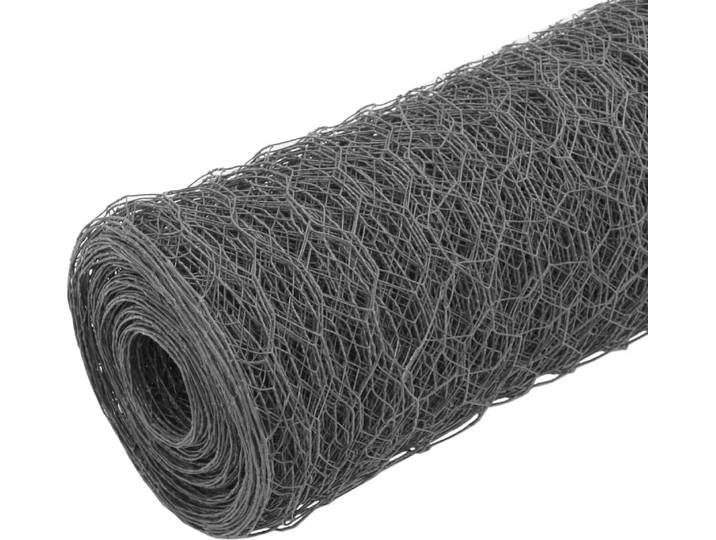 vidaXL Clôture en fil de fer acier avec revêtement PVC 25x1\,2 m Gris