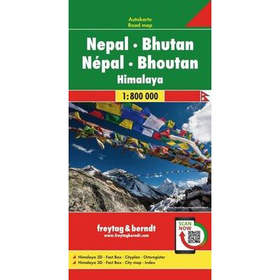 freytag & berndt Straßenkarte Nepal - Bhutan 1:800.000, Sonstige von , KOMPASS Freytag & Berndt, 978-3-7079-1841-0