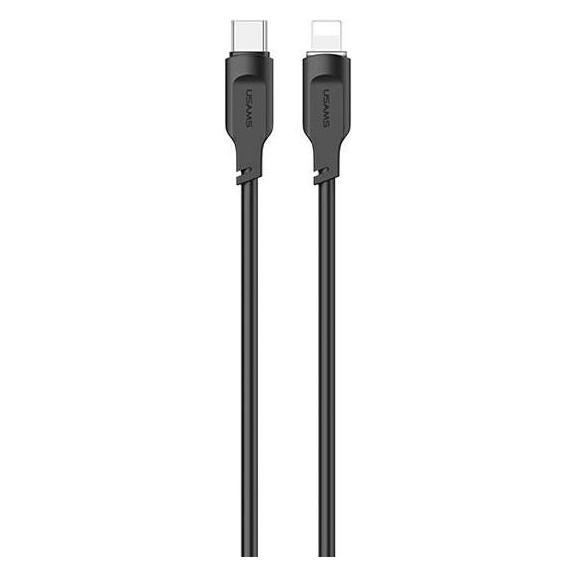 Usams Ladekabel Typ-C zu Lightning PD - Schwarz (1.20 m, USB 2.0, 20 W) (SJ566USB01)