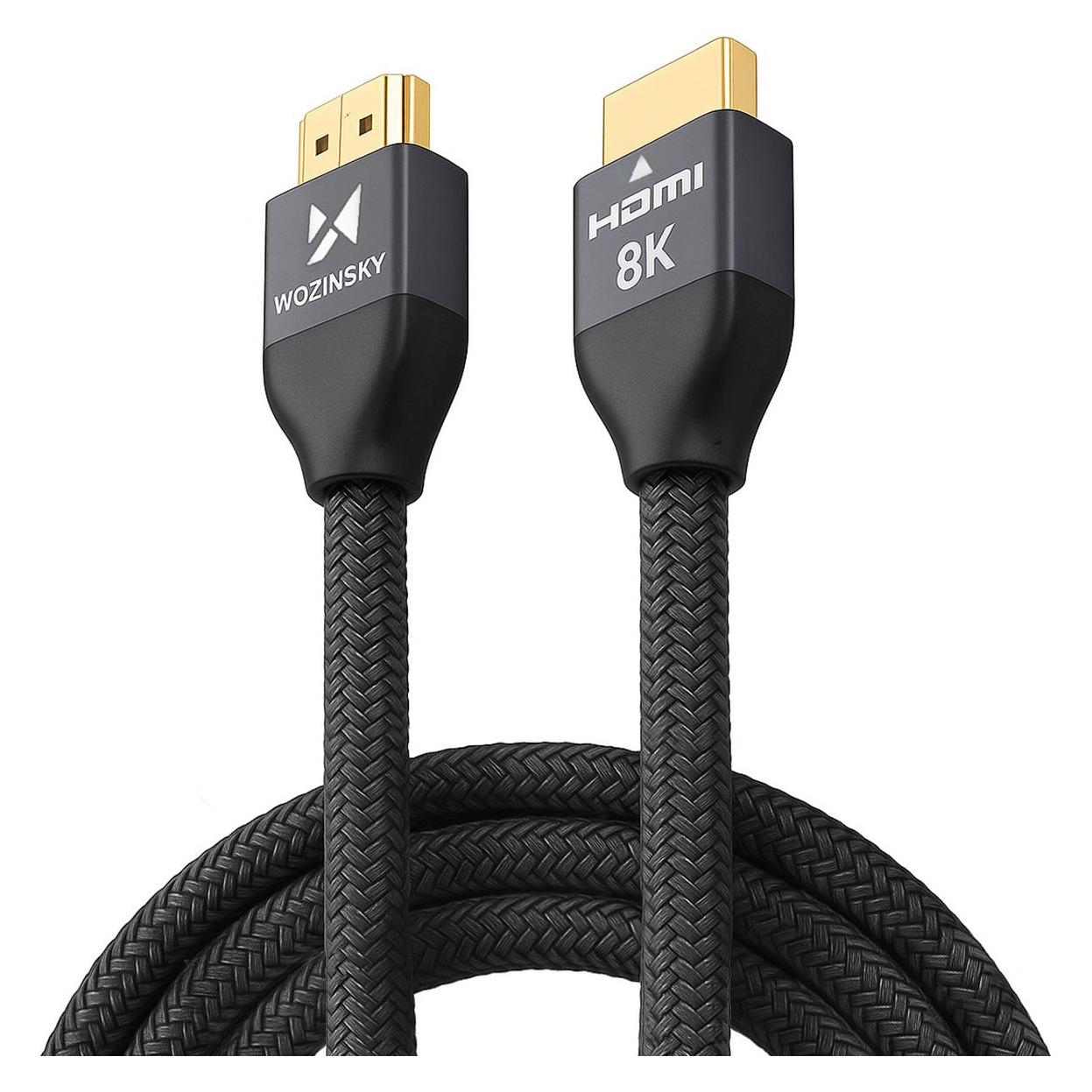 Wozinsky cable HDMI 2.1 8K 60 Hz 48 Gbps / 4K 120 Hz / 2K 144 Hz 3 m silver (WHDMI-30) (3 m) (WHDMI-30)