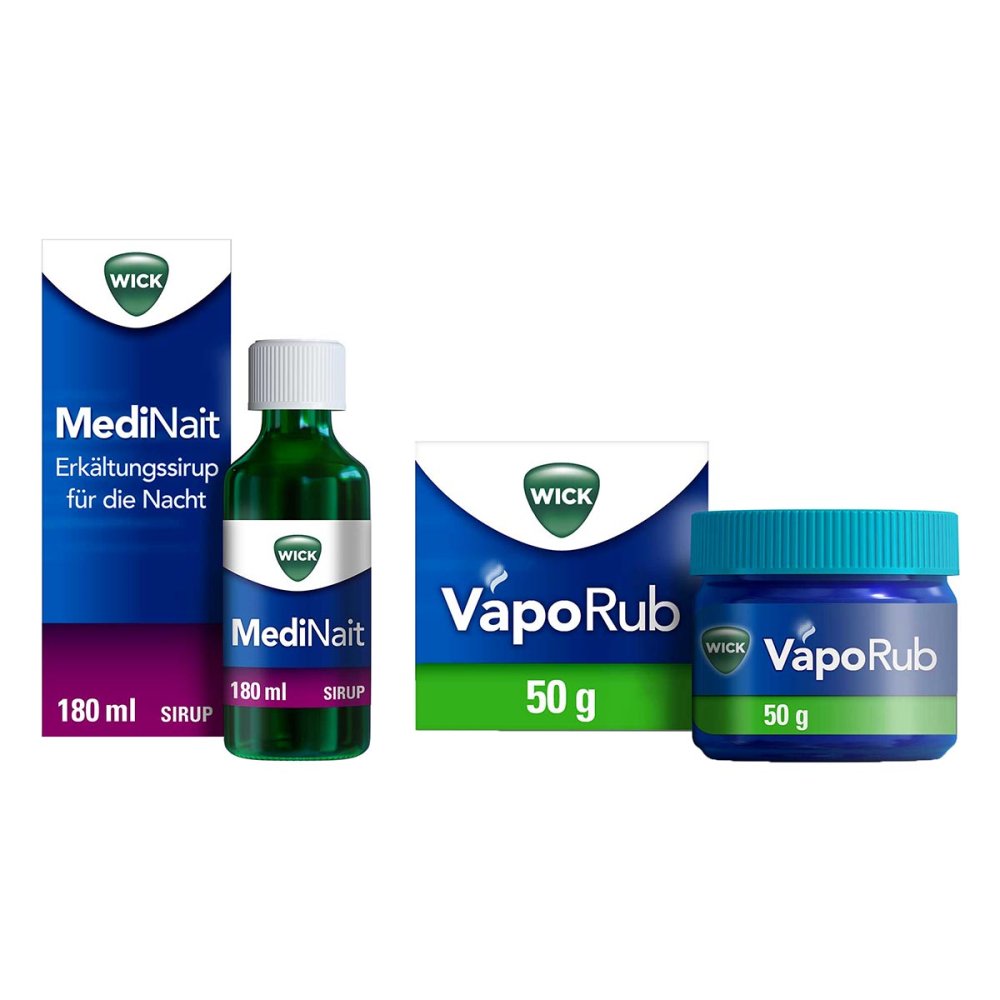 Wick MediNait Erkältungssirup für die Nacht 180ml + Wick VapoRub 08102434
