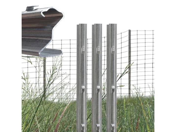 TRUTZHOLM 40x Z-Profil Zaunpfosten 200 cm feuerverzinkt Zaunpfähle 1,5 mm Stärke gestanzte Haken Forstprofil