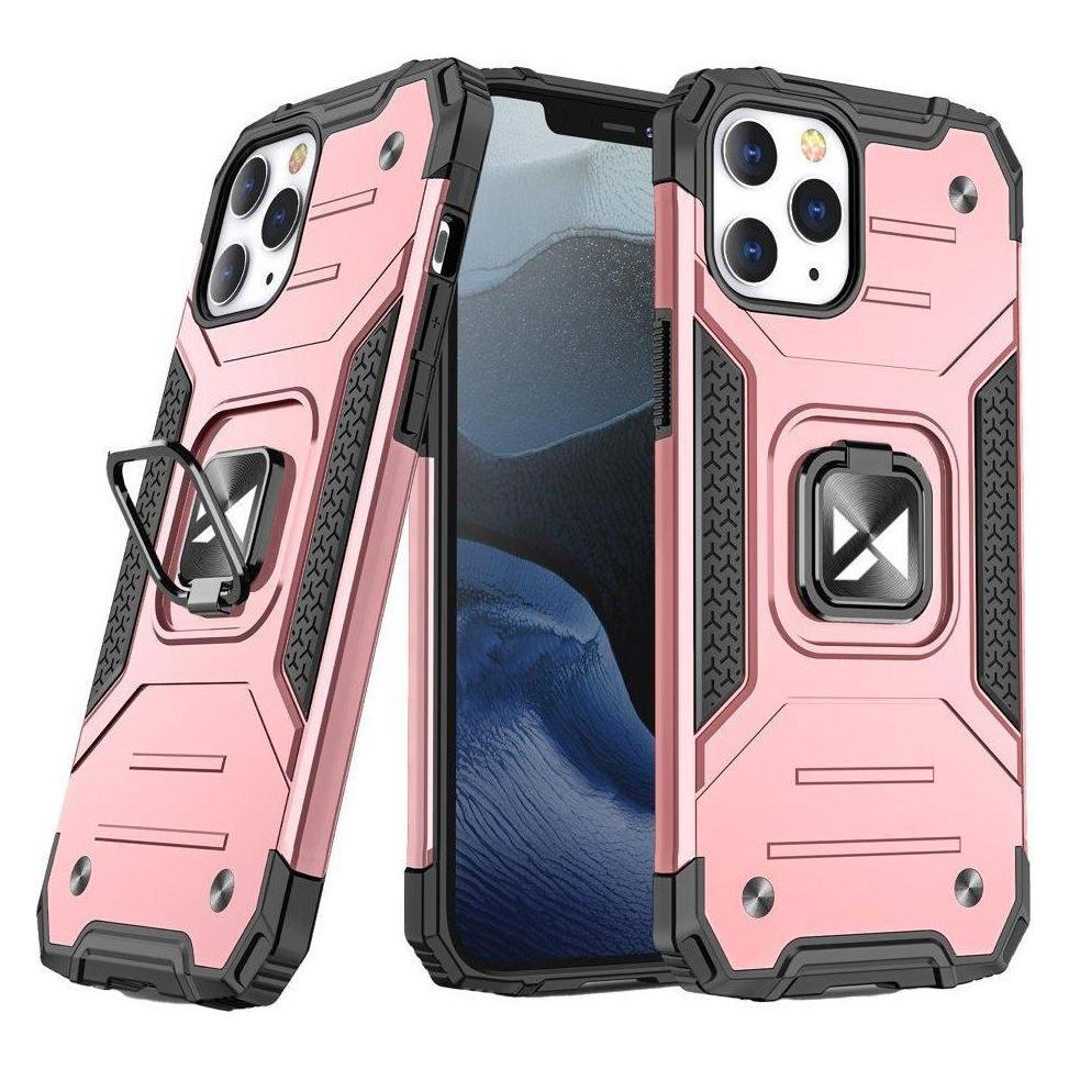 Wozinsky Ring Armor Case Kickstand Tough Rugged Cover for iPhone 13 Pro Max rose gold (Apple iPhone 13 Pro Max) (Wozinsky Ring Armor iPhone 13 PRO MAX Rose Gold)
