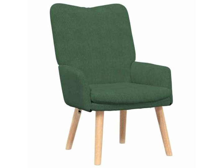 Grün Stoffsessel 63 x 67 x 94 cm mit Armlehnen und Beinen Holz Weiches Gewebe, Polyester Armlehnen, Kautschukholz, minimalistischer Stil, einfach zu installieren, für Wohnzimmer und Büro