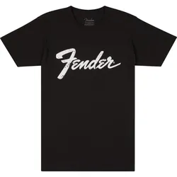 Fender Logo Date Back Tee Black L - T-Shirt