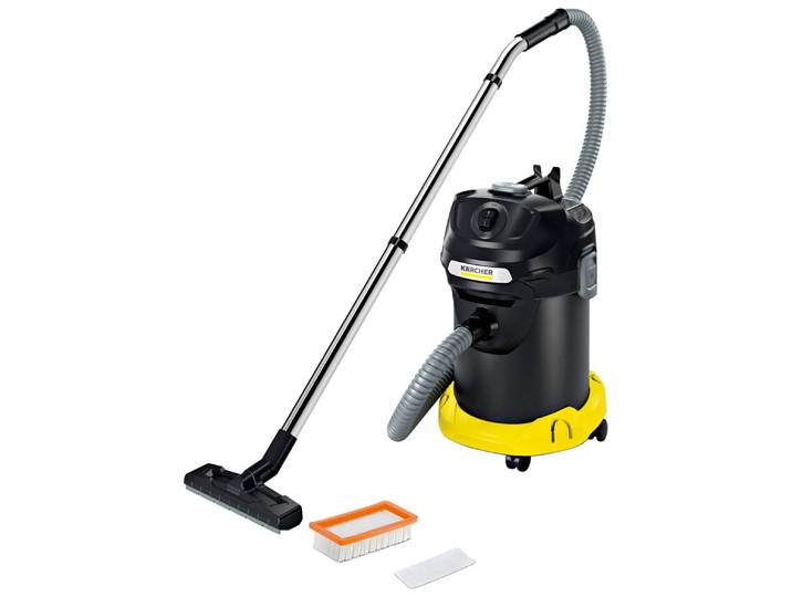 KÄRCHER Aschesauger AD 4 Premium , gelb (gelb, schwarz), B:33cm H:56,5cm, Mehrzwecksauger, mit ReBoost Filterreinigung, Aschesauger