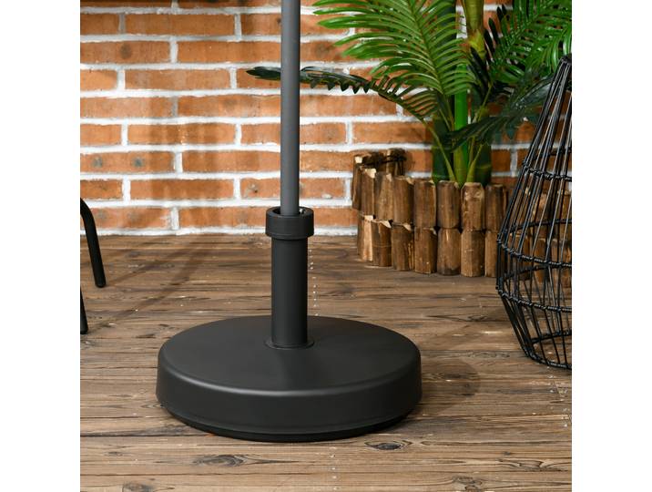 Outsunny Base Parasol Jardin Plastique Ø45x33cm Noir 18kg