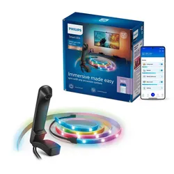 PHILIPS SMART Smart Lighting Screen Sync für 55-65 Zoll TVs, RGBIC Lightstrip, dynamische TV-Synchronisation, Connected by WiZ Kamera Multi