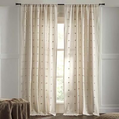 Cottage Home Astrid Linen Curtain, Natural, 96