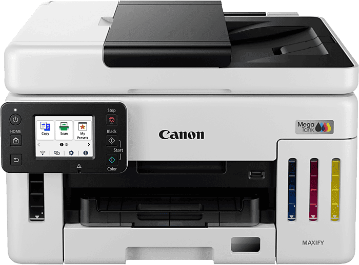 Impresora multifunción tinta - Canon MAXIFY GX6150, Inalámbrica, Inyección de en color, Blanco