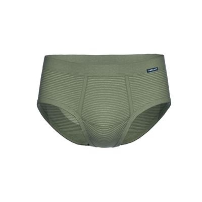 Slip AMMANN "Slip mit Eingriff Day Classic / Jeans Feinripp", Herren, Gr. 8, grün (forst), Obermaterial: 75% Baumwolle CO. 25% Polyester PES., Unterhosen Slip