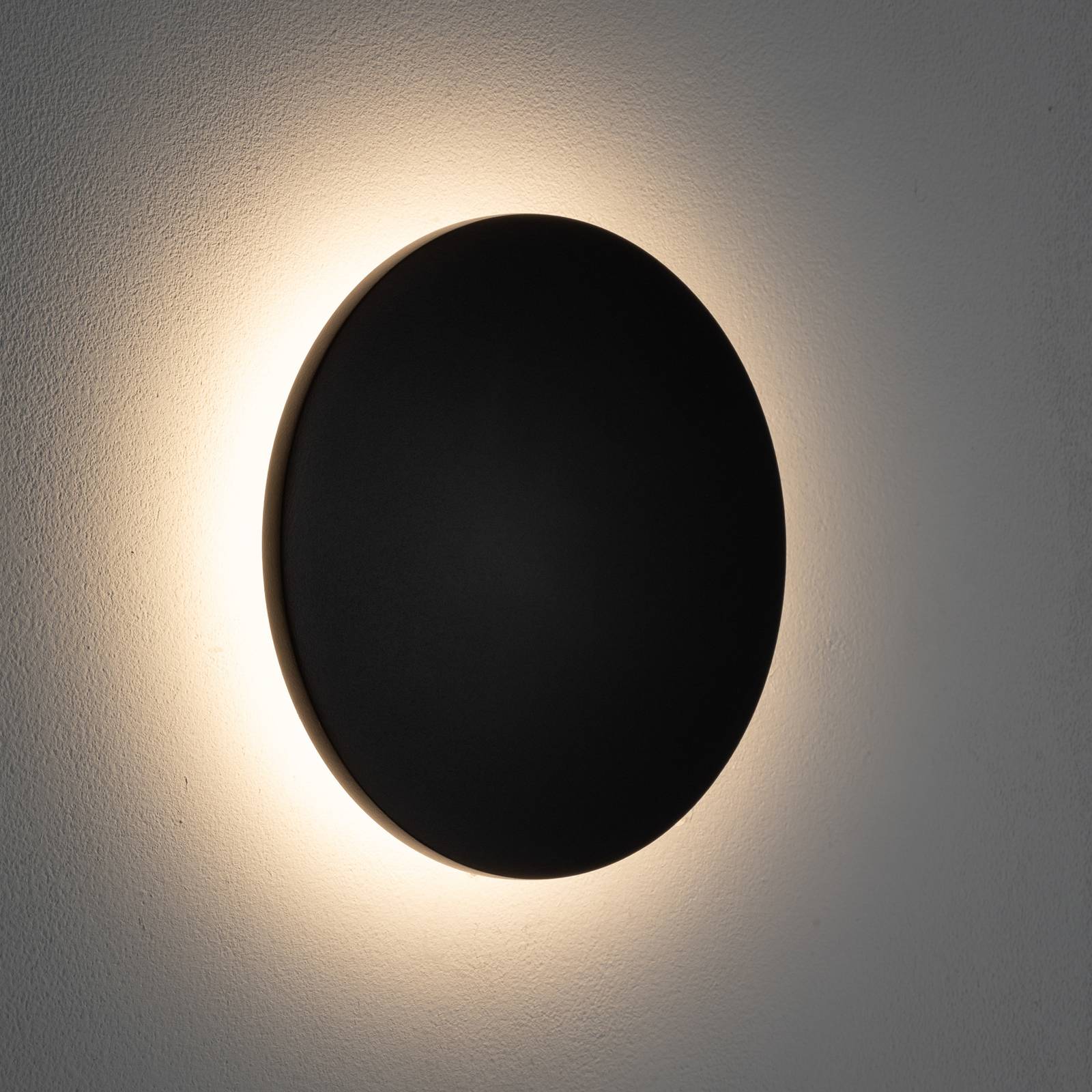 LED-Wandleuchte Aria M, schwarz, Aluminium, Ø 18 cm M Nowodvorski Lighting, schwarz, Aluminium, LED Wandleuchte außen