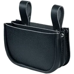 FHB Nageltasche LUKAS 89210 doppelt Leder Gürteltasche schwarz mit 2 Fächer