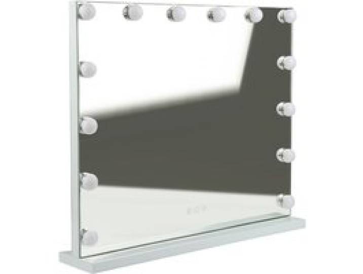KEDIA Miroir de maquillage avec Petites ampoules 62*52cm Horizontal et vertical pour Chambre salle de bain Blanc Robuste