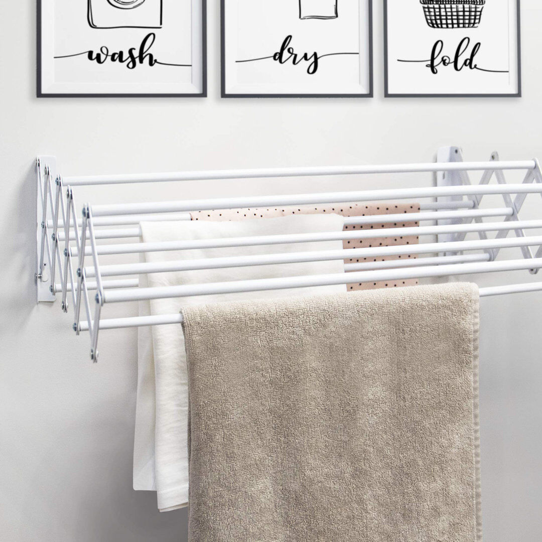 Symple Stuff 60 cm Wall Mounted Clothes Rack White