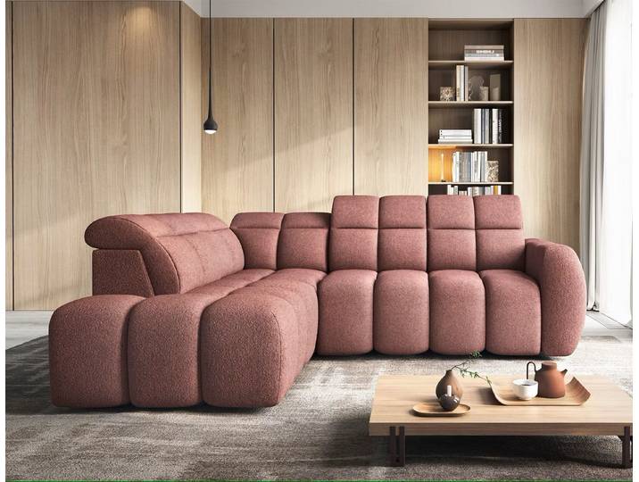 Eltap Ecksofa Falconn, mit elektrischem Sitzvorschub und Bettkasten