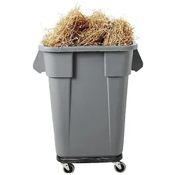 Rubbermaid Brute-Container aus Polyethylen, eckig, 105 l, Abfalleimer, Grau
