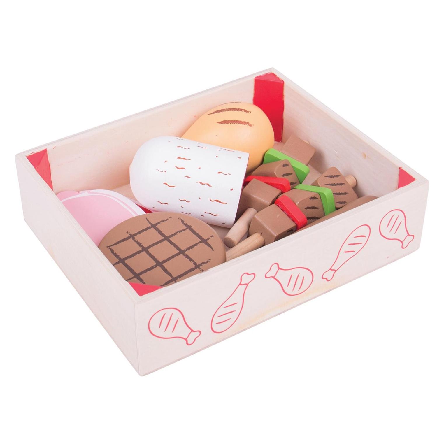 Bigjigs Holzkiste mit Fleisch (BJ474)