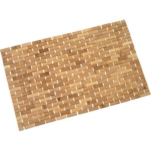 Mendler Badematte HWC-B18, 50 x 79 cm, braun, aus Bambus, rutschfest