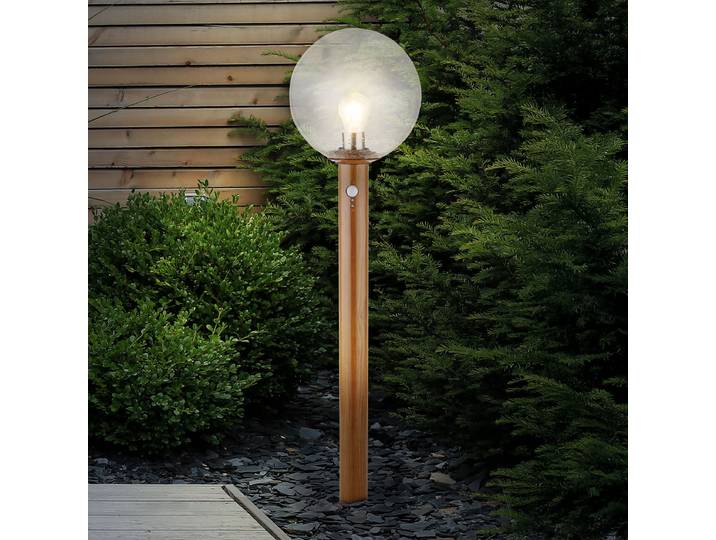 Borne lumineuse Ossy opt. Ø 25cm Transparent/Marron