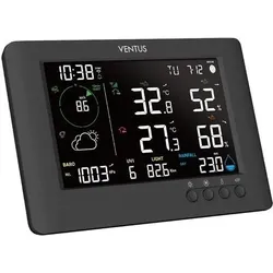 Ventus vejrstation W815 Wifi, Wetterstation, Schwarz