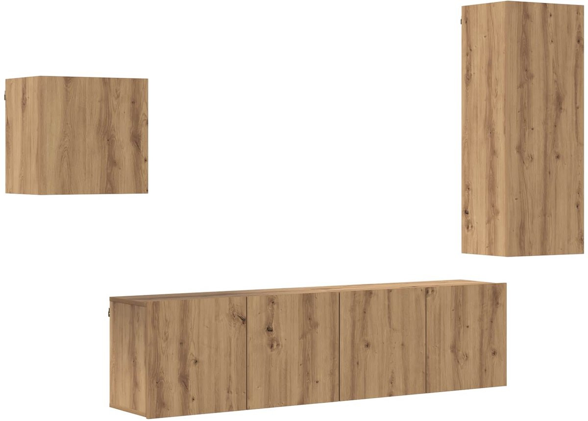vidaXL TV-kast Artisan - Eiken - Bewerkte hout - Modern