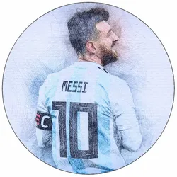 Essbares Papier „Lionel Messi“ — Porträt, 19,5 cm