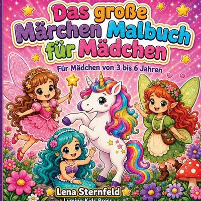 Das große Märchen Malbuch für Mädchen, Taschenbuch von Lena Sternfeld, Bookmundo, 978-94-039-1673-6