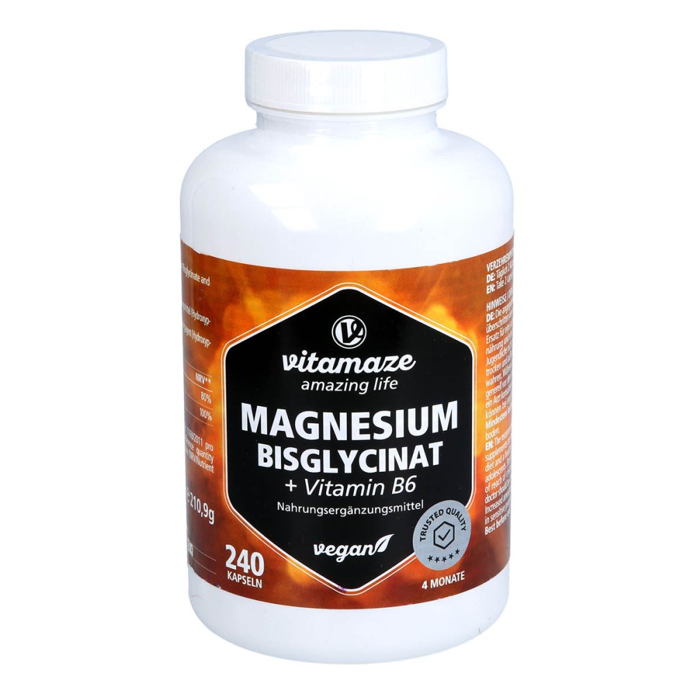 Vitamaze GmbH Magnesium Bisglycinat+vitamin B6 Kapseln 20546741